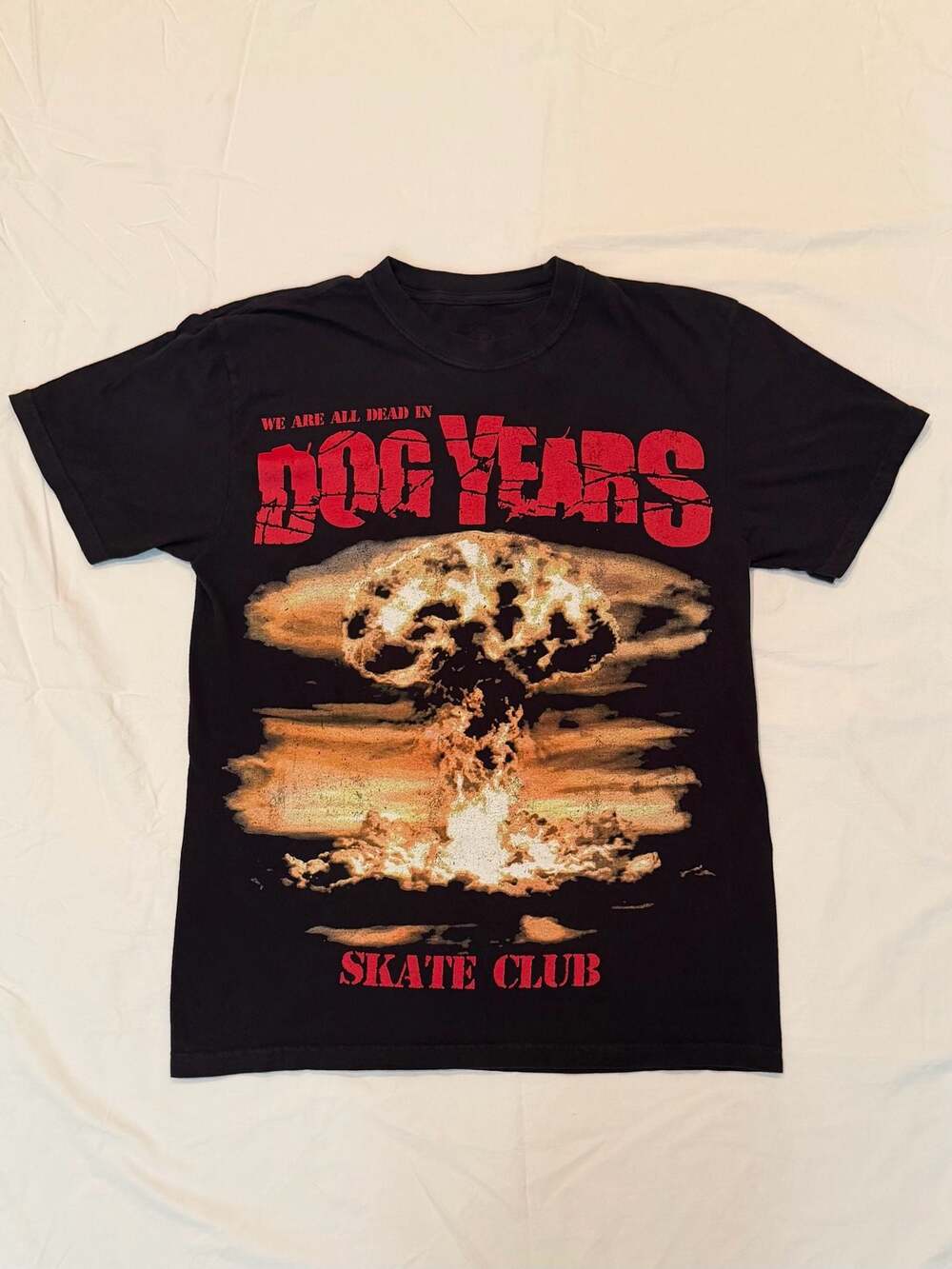 Dog Years Skate Club We Are All Dead In Nuclear Explosion Graphic T-Shirt